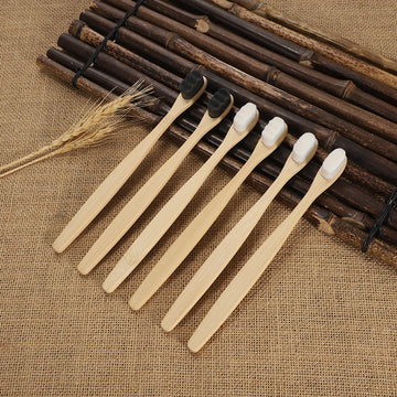 10x Eco-Friendly Bamboo Travel Toothbrushes