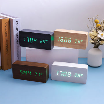 Voice-Controlled Wooden Alarm Clock